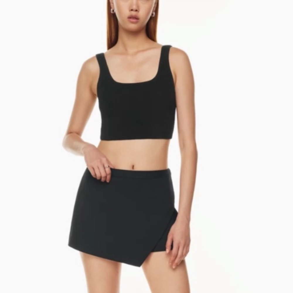 BABATON Sculpt Knit Squareneck Cropped Tank Body Sculpting Fitted Ribbed Aritzia